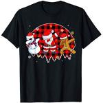 Schwarze T-Shirts mit Weihnachts-Motiv für Damen Größe S Weihnachten für den für den Winter 