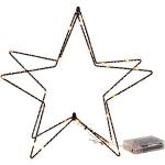 Schwarze Sterne Spetebo LED Tischleuchten & LED Tischlampen mit Weihnachts-Motiv aus Metall batteriebetrieben 