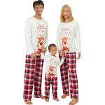 Weiße Damennachtwäsche & Damenhomewear mit Weihnachts-Motiv aus Polyester Weihnachten für den für den Herbst 
