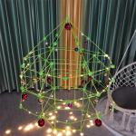 Weihnachtsbaum Perlenzelt Spiel Kinder Fort Bausatz, Mit 4 Leuchtstreifen