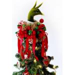 Weihnachtsbaum Topper, Grinch Inspirierter Grüner Arm, Lustiger Baum Stola Weihnachten Inspiriert, Exclusive Handmade Tree Topper