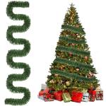 Tannengrüne Weihnachtsgirlanden aus Kunststoff 