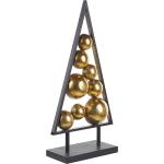 Reduzierte Schwarze Moderne Beliani Runde Weihnachtsbäume glänzend aus Metall 
