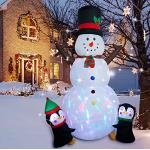 Reduzierte Weiße Schneemänner LED beleuchtet 
