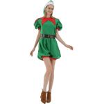 Grüne Weihnachtself-Kostüme & Weihnachtswichtel-Kostüme aus Polyester für Damen Größe L 