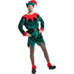 Dunkelgrüne Weihnachtself-Kostüme & Weihnachtswichtel-Kostüme für Herren Größe XL 