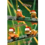 lustige Weihnachtskarten mit Froschmotiv 