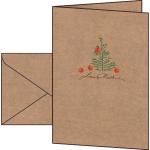 Braune Sigel Weihnachtskarten DIN A6 aus Papier 10-teilig 