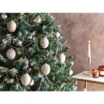 Cremefarbene Beliani Christbaumkugeln & Weihnachtsbaumkugeln 6-teilig 