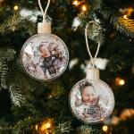 Weiße Christbaumkugeln & Weihnachtsbaumkugeln aus Kunststoff personalisiert 
