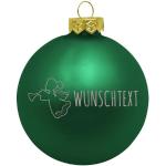 Hellgrüne Runde Christbaumkugeln & Weihnachtsbaumkugeln mit Engel-Motiv matt aus Glas personalisiert 