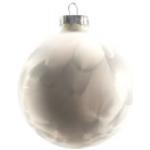 Silberne Runde Christbaumkugeln & Weihnachtsbaumkugeln aus Glas 6-teilig 