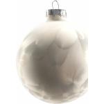 Silberne Runde Christbaumkugeln & Weihnachtsbaumkugeln aus Glas 6-teilig 