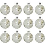 Silberne Moderne Runde Christbaumkugeln & Weihnachtsbaumkugeln aus Glas 12-teilig 