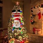 Reduzierte Bunte Weihnachtsmänner LED beleuchtet 