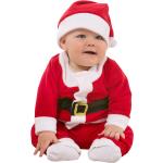 Rote Buttinette Weihnachtsmannkostüme & Nikolauskostüme mit Bommeln aus Fleece für Babys Größe 80 