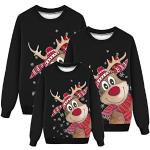 Pinke 3/4-ärmelige Herrensweatshirts mit Reißverschluss aus Leinen Größe L Große Größen Weihnachten für den für den Herbst 