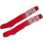Rosa Thermo-Socken mit Weihnachts-Motiv aus Spitze für Damen Einheitsgröße Weihnachten für den für den Winter 