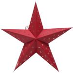Rote Sterne LED Lichterketten mit Weihnachts-Motiv aus Papier mit Timer 