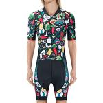 weimostar Triathlon-Anzug für Damen, einteilig, Tri-Anzug, Skinsuit, Radtrikot, Laufen, Schwimmhaut Gr. Large, Jp8116-1