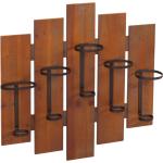 Braune Mendler Weinregale & Flaschenregale aus Holz mit Wandhalterung Breite 50-100cm, Höhe 50-100cm, Tiefe 0-50cm 