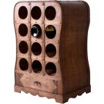 Kolonialstil Weinregale & Flaschenregale aus Holz mit Schublade Breite 0-50cm, Höhe 0-50cm, Tiefe 50-100cm 