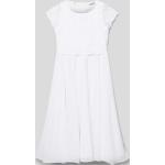Weiße Weise Kinderfestkleider mit Reißverschluss aus Polyester für Mädchen Größe 128 