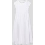 Reduzierte Weiße Unifarbene Weise Kinderfestkleider aus Polyamid für Mädchen Größe 158 