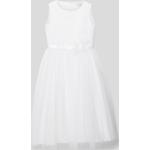 Reduzierte Weiße Unifarbene Weise Kinderfestkleider aus Polyester für Mädchen Größe 158 