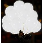 Reduzierte Weiße Runde LED-Ballons 40-teilig 