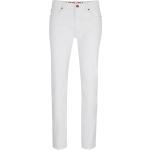 Reduzierte Weiße HUGO BOSS HUGO Slim Fit Jeans aus Baumwolle für Herren Weite 29, Länge 32 