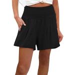 Schwarze High Waist Bikinihosen mit Basketball-Motiv mit Reißverschluss aus Cord für Damen Größe L für den für den Sommer 