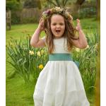 Weiße Blumenmuster Kinderfestkleider aus Chiffon für Babys 