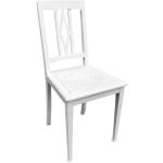 Weiße Antike Holzstühle aus Massivholz Breite 0-50cm, Höhe 50-100cm, Tiefe 0-50cm 