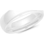 Weiße UNIQUE Keramik Ringe poliert aus Keramik für Herren 