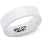 Weiße UNIQUE Keramik Ringe poliert aus Keramik für Herren 