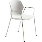 Weiße Moderne PerfectFurn Armlehnstühle aus Kunststoff stapelbar Breite 50-100cm, Höhe 50-100cm, Tiefe 50-100cm 
