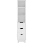 Weiße Moderne Rechteckige Badregale aus MDF mit Schublade Breite 0-50cm, Höhe 150-200cm, Tiefe 0-50cm 
