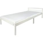 Weiße Moderne Betten mit Matratze aus Massivholz 90x200 Breite 50-100cm, Höhe 0-50cm, Tiefe 200-250cm 