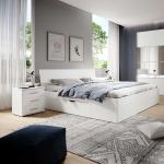 Weiße Moderne 4Home Rechteckige Betten mit Bettkasten mit Stauraum 160x200 