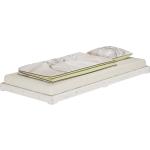 Weiße Erst-Holz Betten mit Matratze aus Fichte 90x200 
