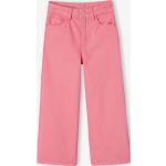 Rosa Kinderstoffhosen mit Nieten mit Reißverschluss aus Baumwolle für Mädchen Größe 140 