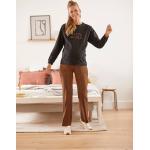 Braune Unifarbene Vertbaudet Stretch-Umstandshosen aus Baumwolle für Damen Größe S 