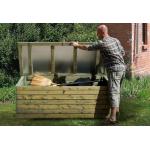 Auflagenboxen & Gartenboxen imprägniert aus Holz mit Deckel 