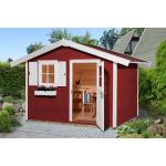 Rote Skandinavische Design-Gartenhäuser 28mm aus Massivholz 