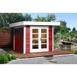 Rote Moderne Weka Gartenhäuser 28mm aus Fichte Ständerbauweise 