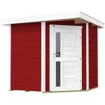 Rote Moderne 5-Eck-Gartenhäuser 21mm aus Fichte mit Boden Ständerbauweise 