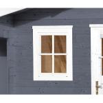 Weiße Weka Gartenhaus-Fenster aus Massivholz 
