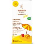 WELEDA Baby und Kids Edelweiss Sensitiv Sonnenmilch LSF 30, sofortiger Naturkosmetik Sonnenschutz mit UV-Filtern für Babys, Kinder und sensible Haut, parfümfrei und wasserfest (1 x 150 ml)