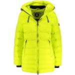 Neongrüne Gesteppte Wellensteyn Cordoba Stehkragen Winterjacken mit Kapuze für Damen Größe M - versandkostenfrei 